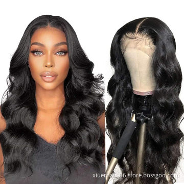 12 A Grade Virgin Brazilian Hair Closure Human Hair Wigs For Black Women 180 Density Body Wave 5X5 Hd Lace Frontal Wig